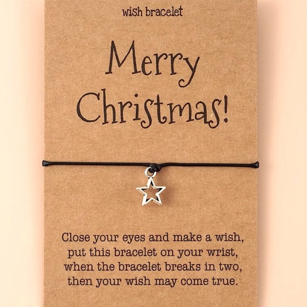NEW Christmas Holiday Star Make a Wish Charm Bracelet